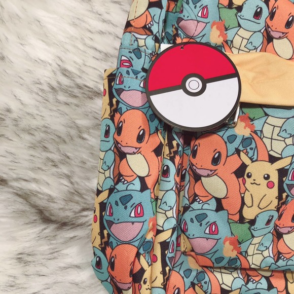 NWT Loungefly Pokémon Pikachu, Squirtle, Bulbasaur, Charmander Starter Backpack main image 7